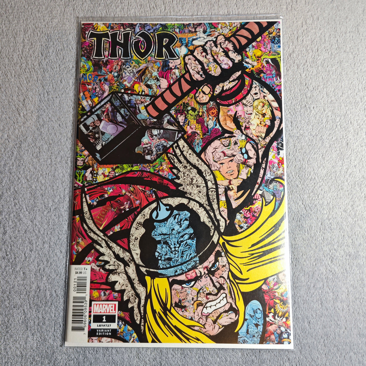 Thor Nr. 1 Variant Edition mit farbenreichem Thor- und Mjölnir-Collagecover in Schutzfolie