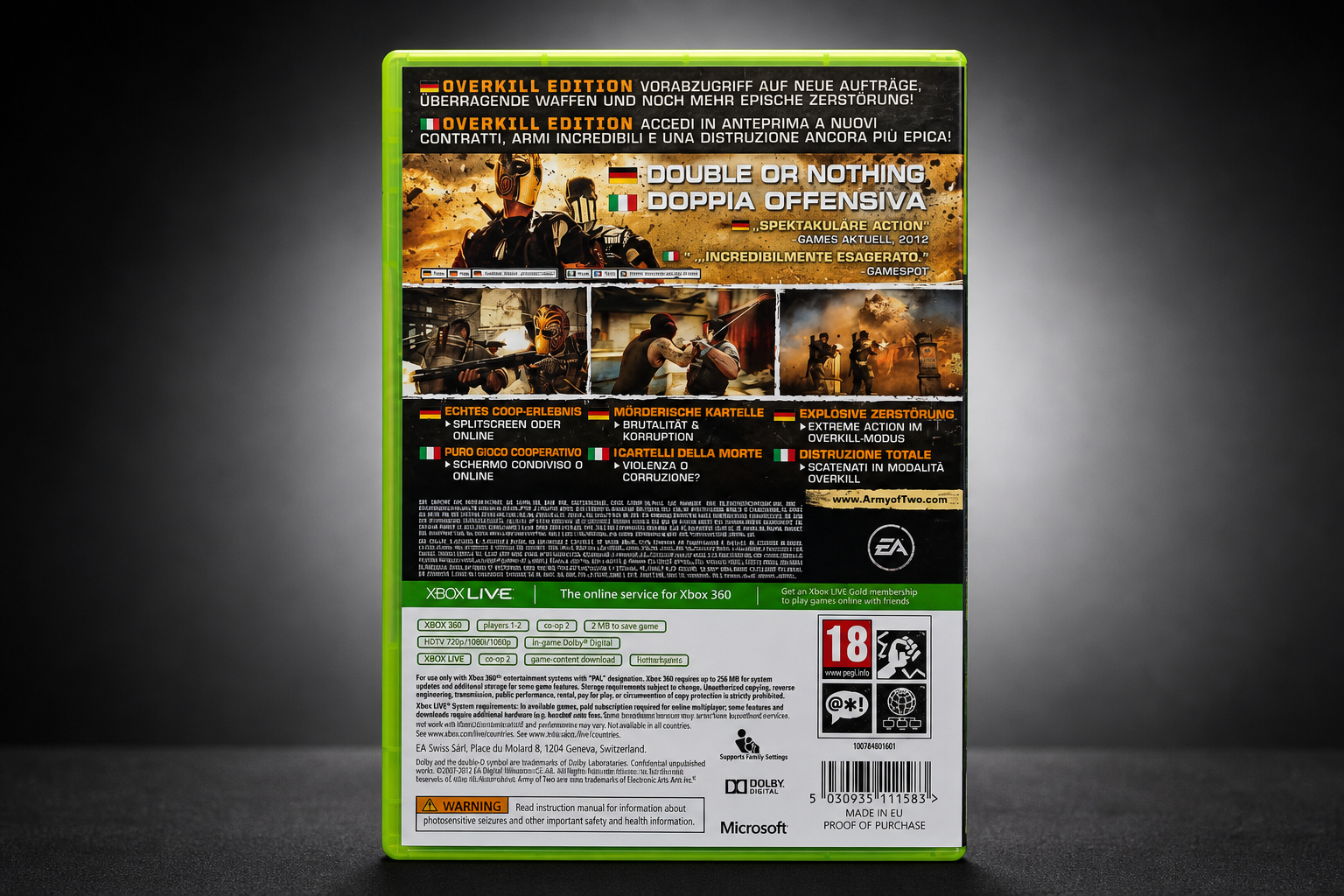 Army of Two: The Devil's Cartel – Overkill Edition – Xbox 360
