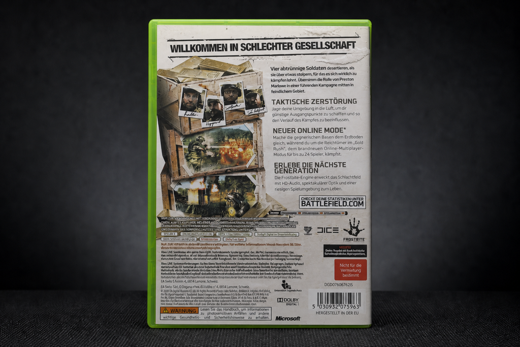Battlefield Bad Company Xbox 360 – Rückseite