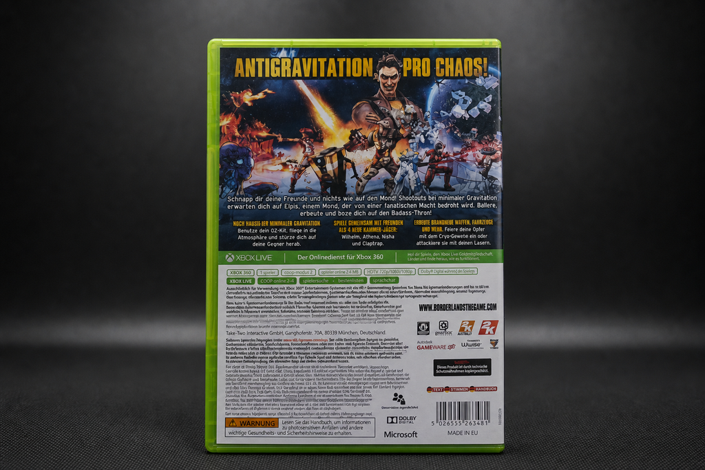 Borderlands The Pre-Sequel Xbox 360 – Rückseite