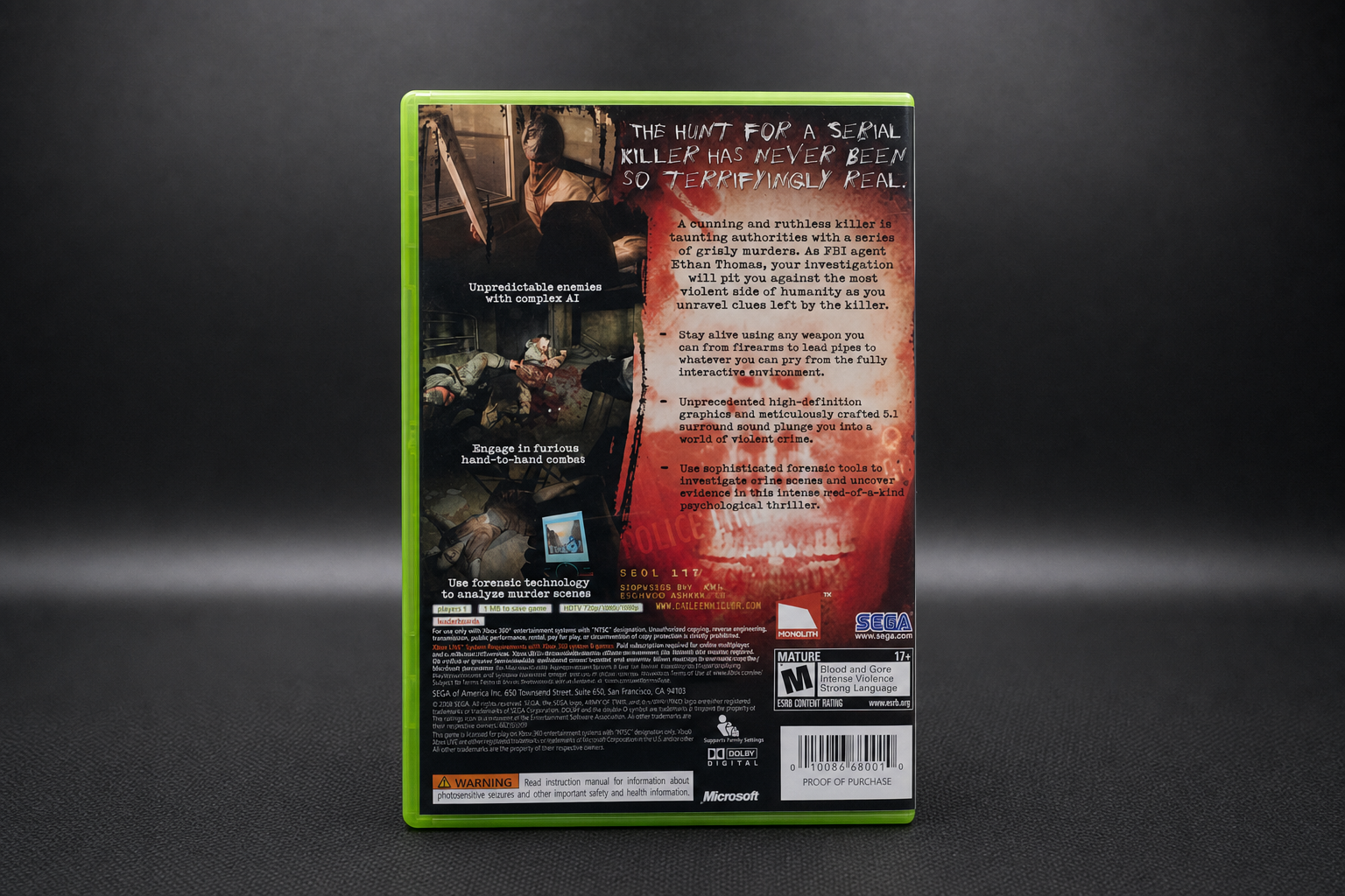 Condemned: Criminal Origins Platinum Hits – Xbox 360