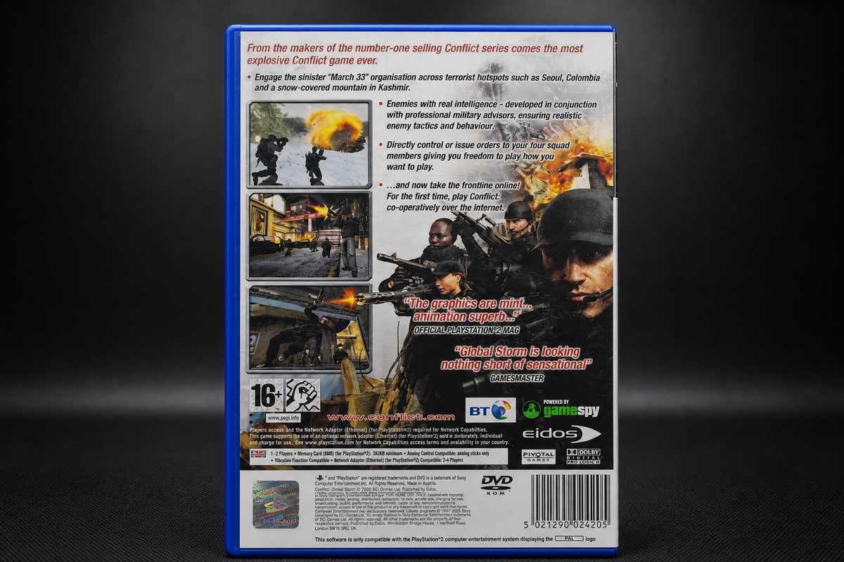Conflict Global Storm PS2 – Rückseite