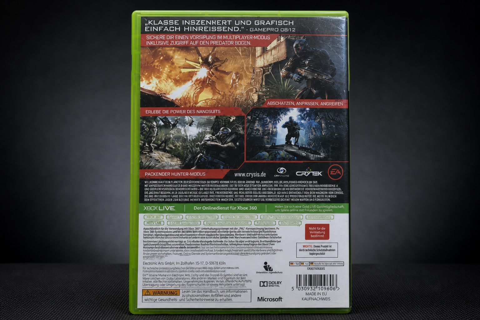 Crysis 3 Hunter Edition Xbox 360 – Rückseite