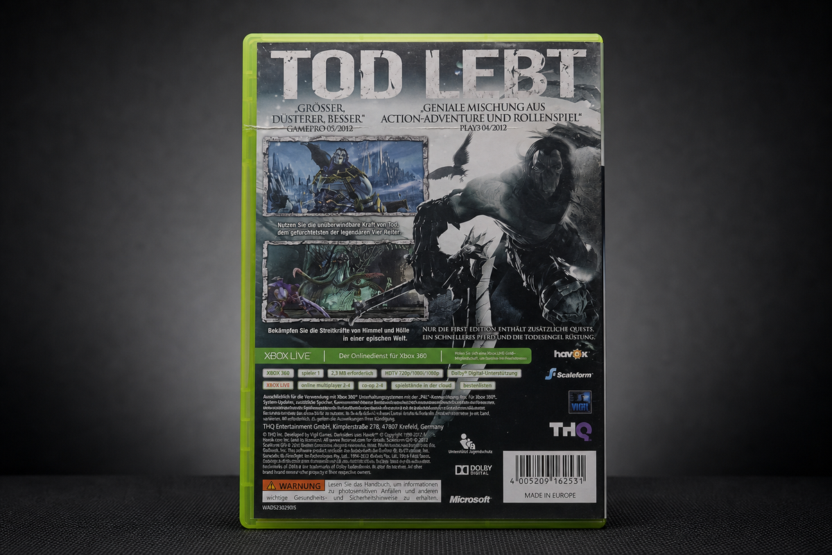 Darksiders II First Edition Xbox 360 – Rückseite