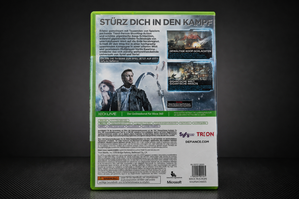 Defiance Limited Edition Xbox 360 – Rückseite