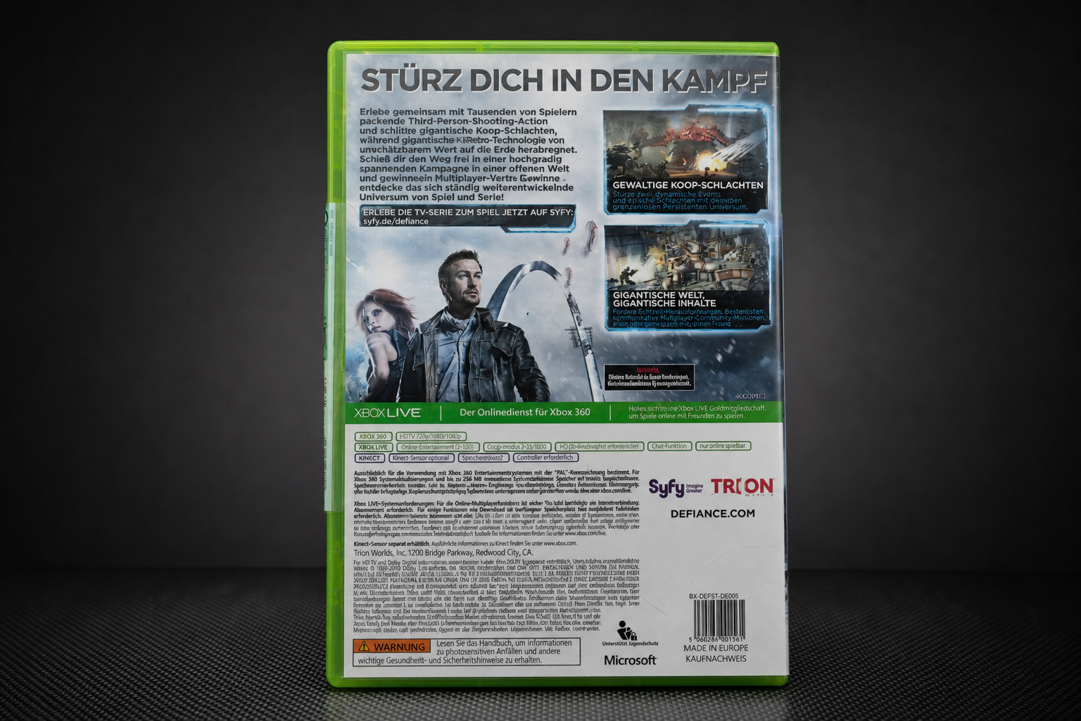 Defiance Limited Edition Xbox 360 – Rückseite