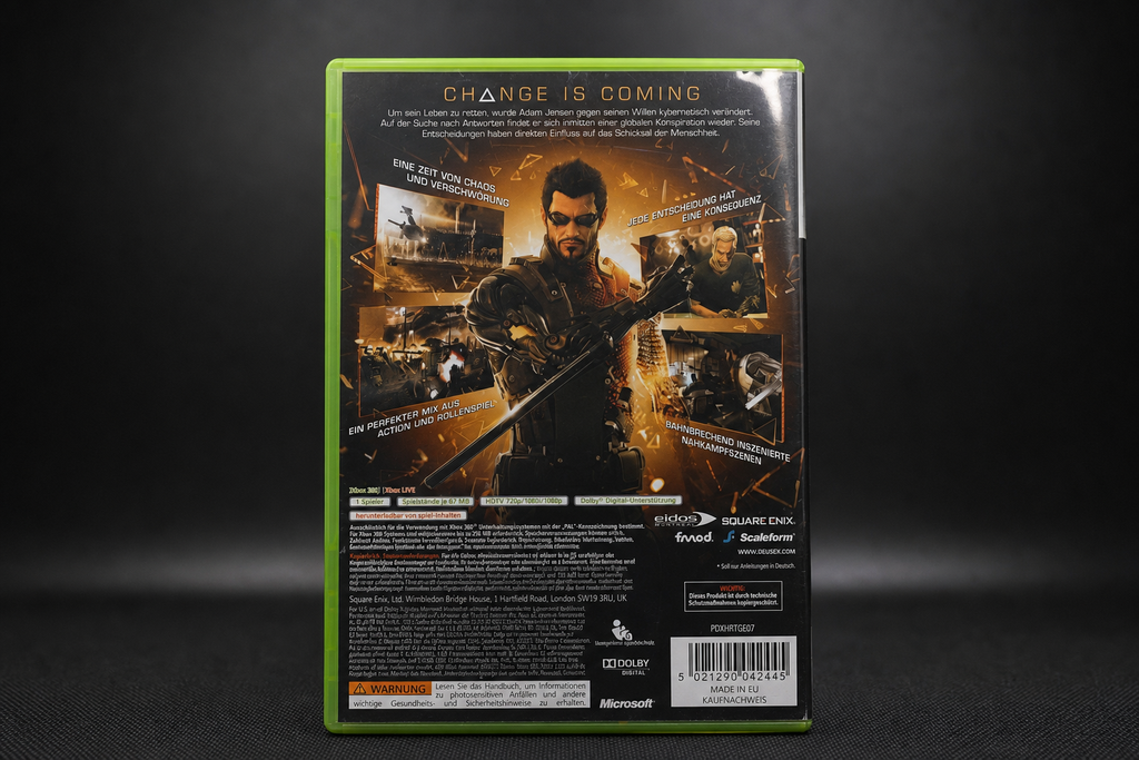 Deus Ex Human Revolution Xbox 360 – Rückseite