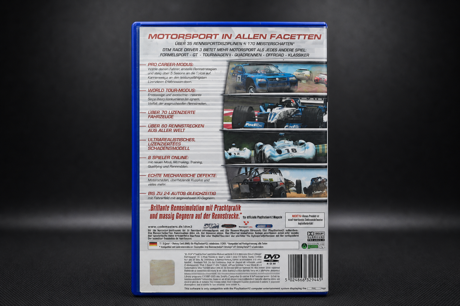 DTM Race Driver 3: The Ultimate Racing Simulator – PlayStation 2