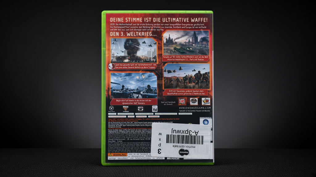 Tom Clancy's EndWar Xbox 360 – Rückseite
