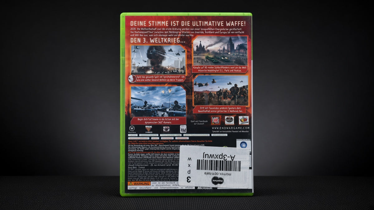 Tom Clancy's EndWar Xbox 360 – Rückseite