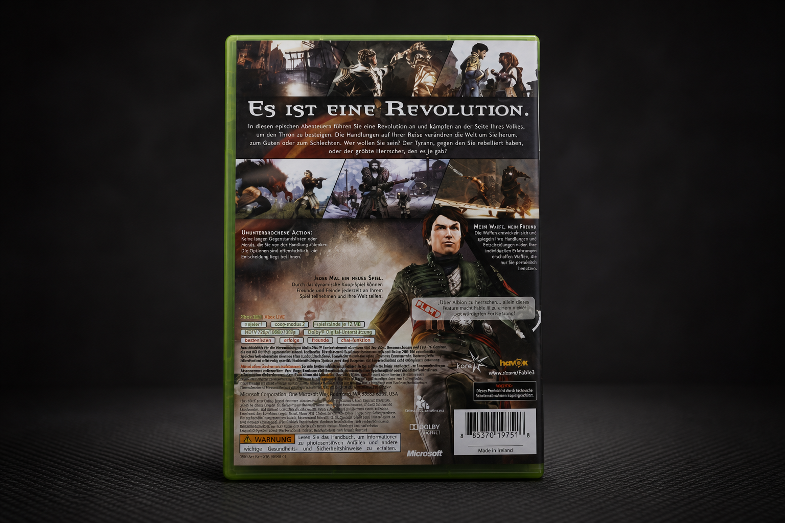 Fable III Xbox 360 – Rückseite