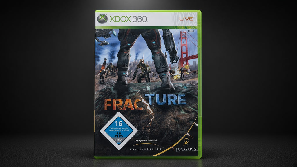 Fracture Xbox 360 – Vorderseite, Spielesiegel ungeröffnet