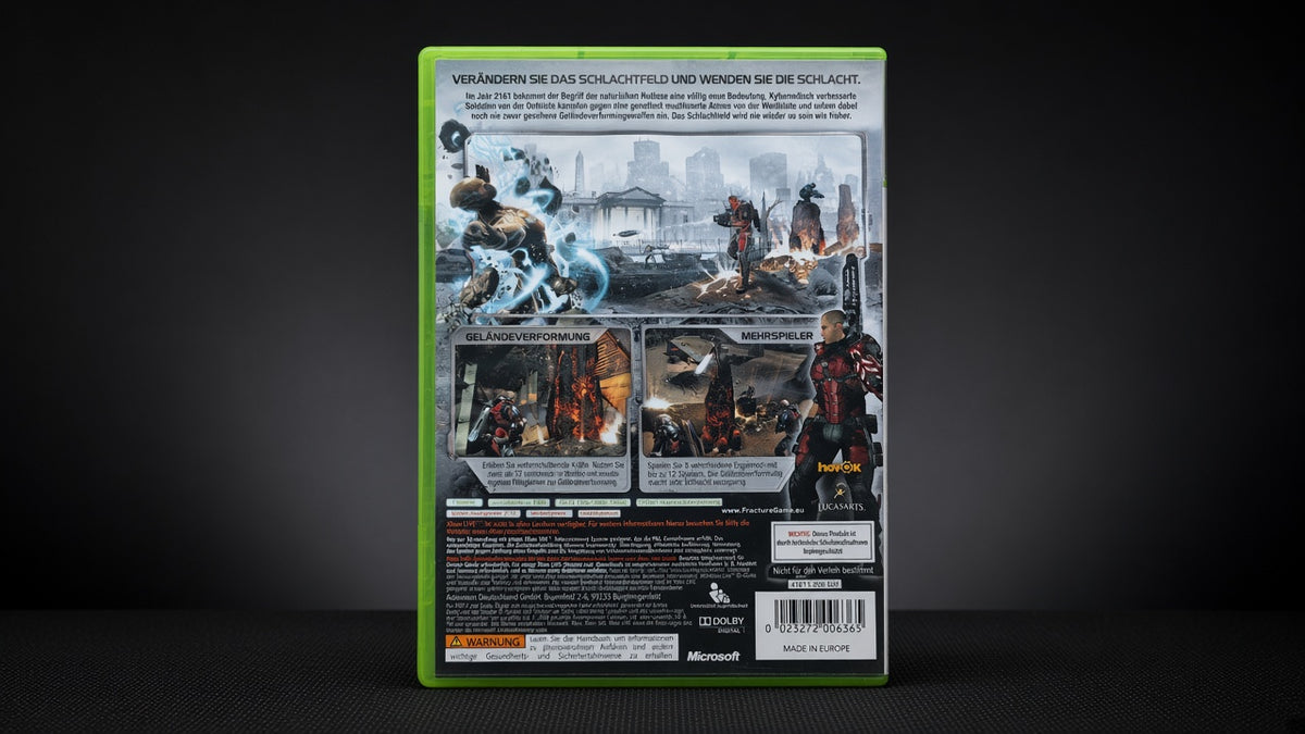 Fracture Xbox 360 – Rückseite