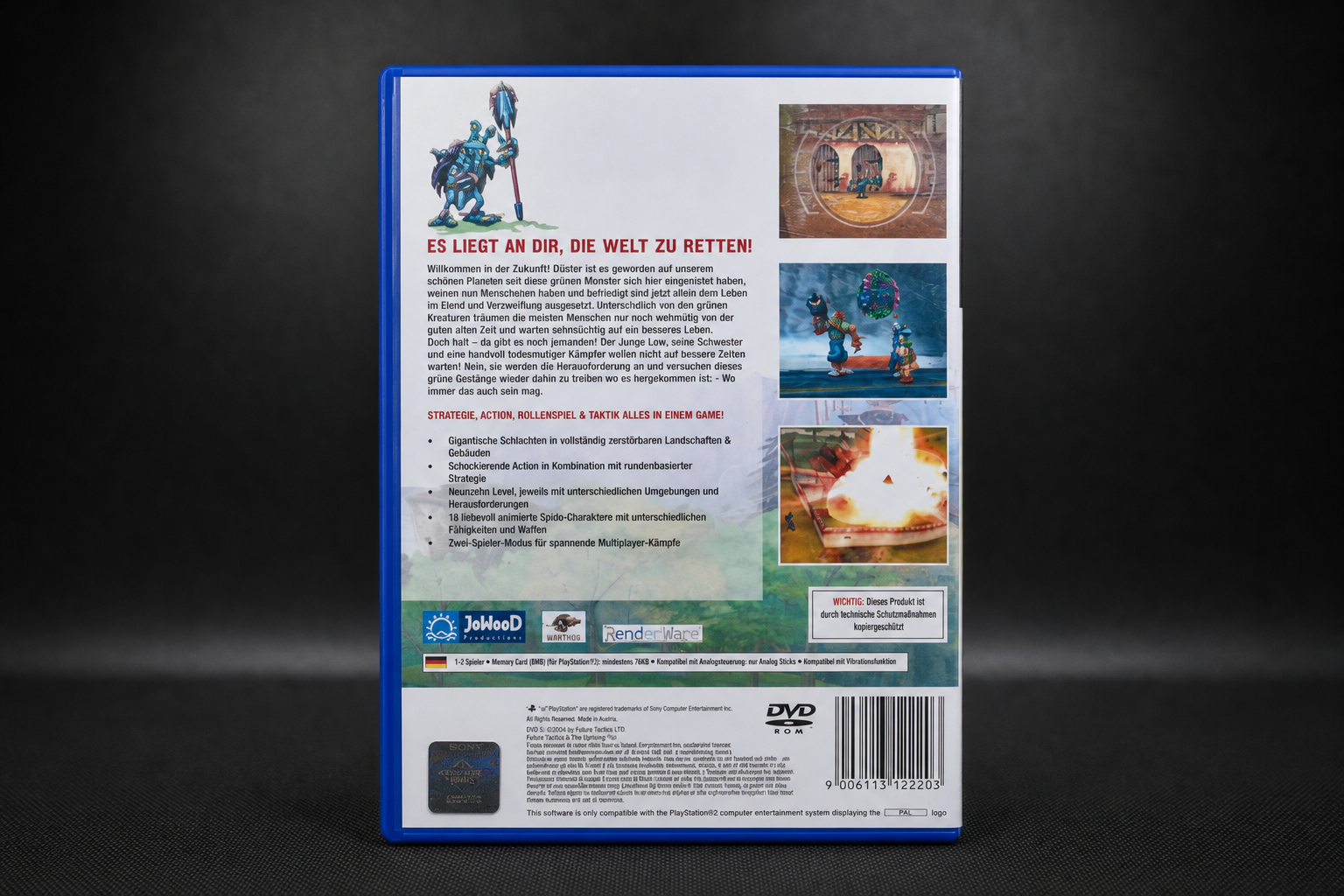 Future Tactics The Uprising PS2 – Rückseite