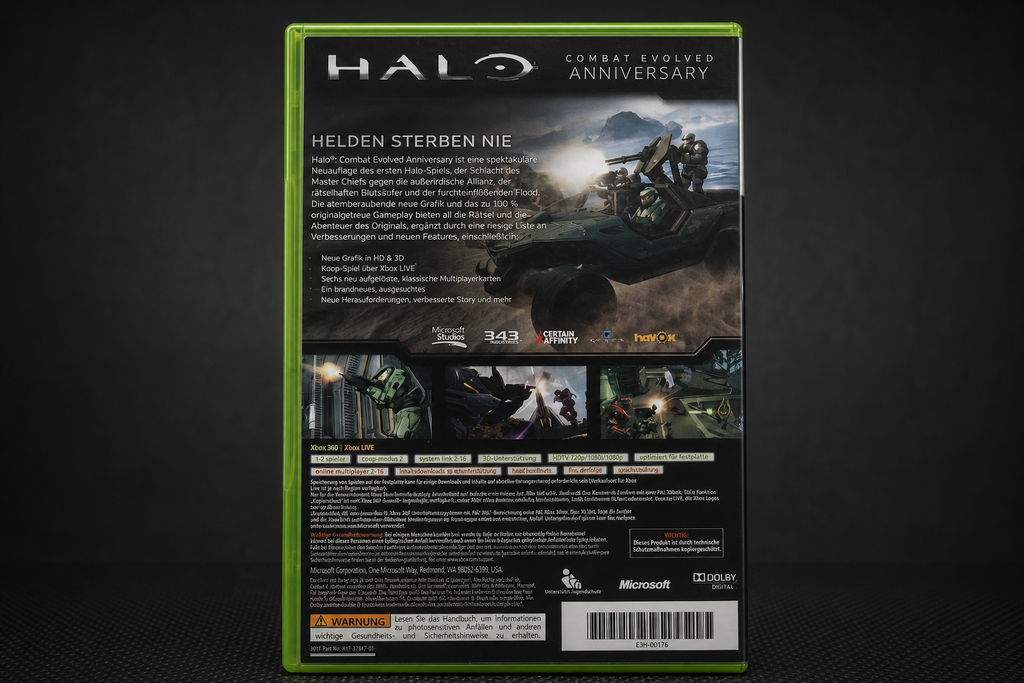Halo Combat Evolved Anniversary Xbox 360 – Rückseite