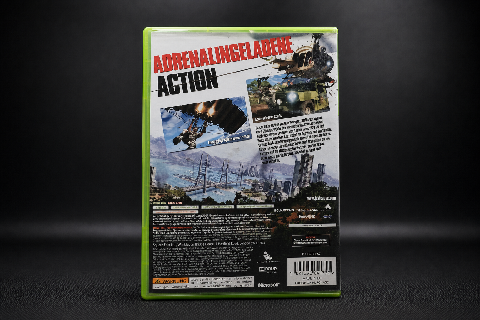 Just Cause 2 Xbox 360 Classics – Rückseite