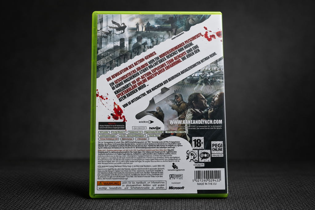 Kane & Lynch Dead Men Xbox 360 – Rückseite