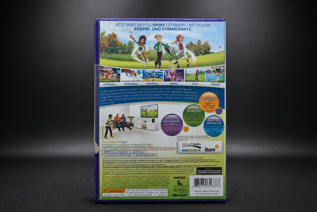 Kinect Sports Season Two Xbox 360 – Rückseite
