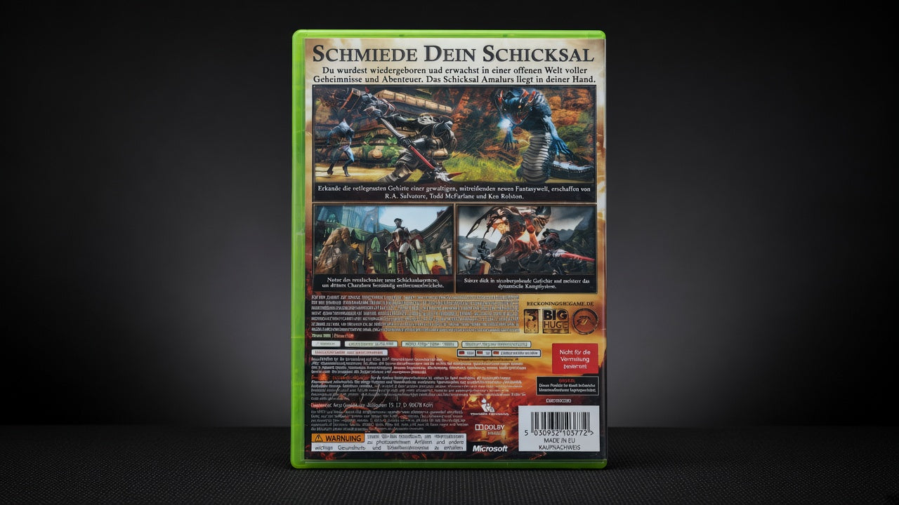 Kingdoms of Amalur Reckoning Xbox 360 – Rückseite