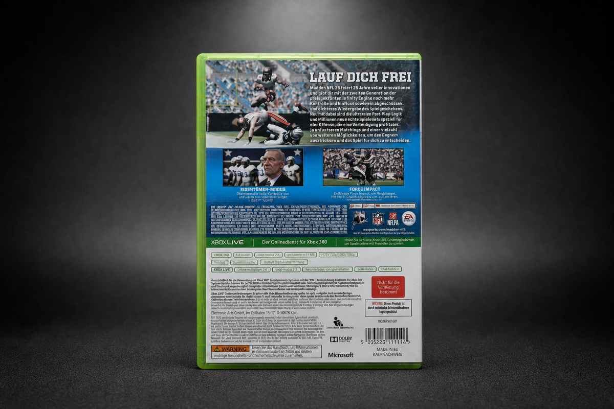 Madden NFL 25 Xbox 360 – Rückseite
