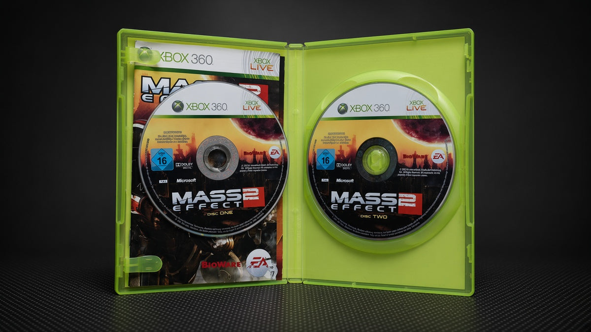 Mass Effect 2 Xbox 360 – Geöffnet mit Disc One und Disc Two