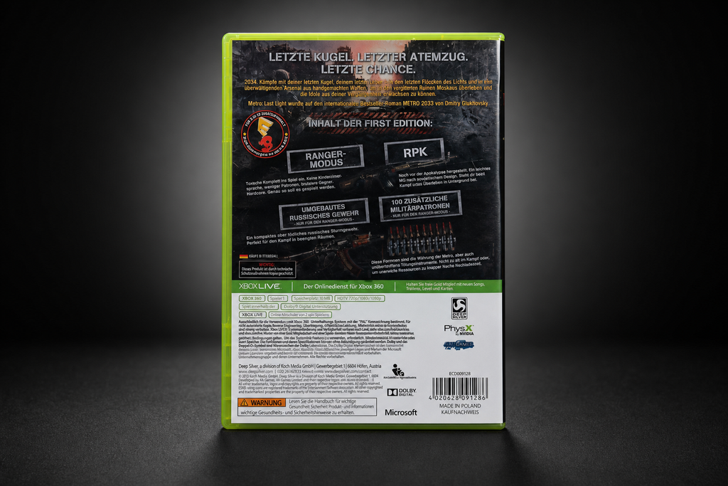 Metro: Last Light – First Edition – Xbox 360