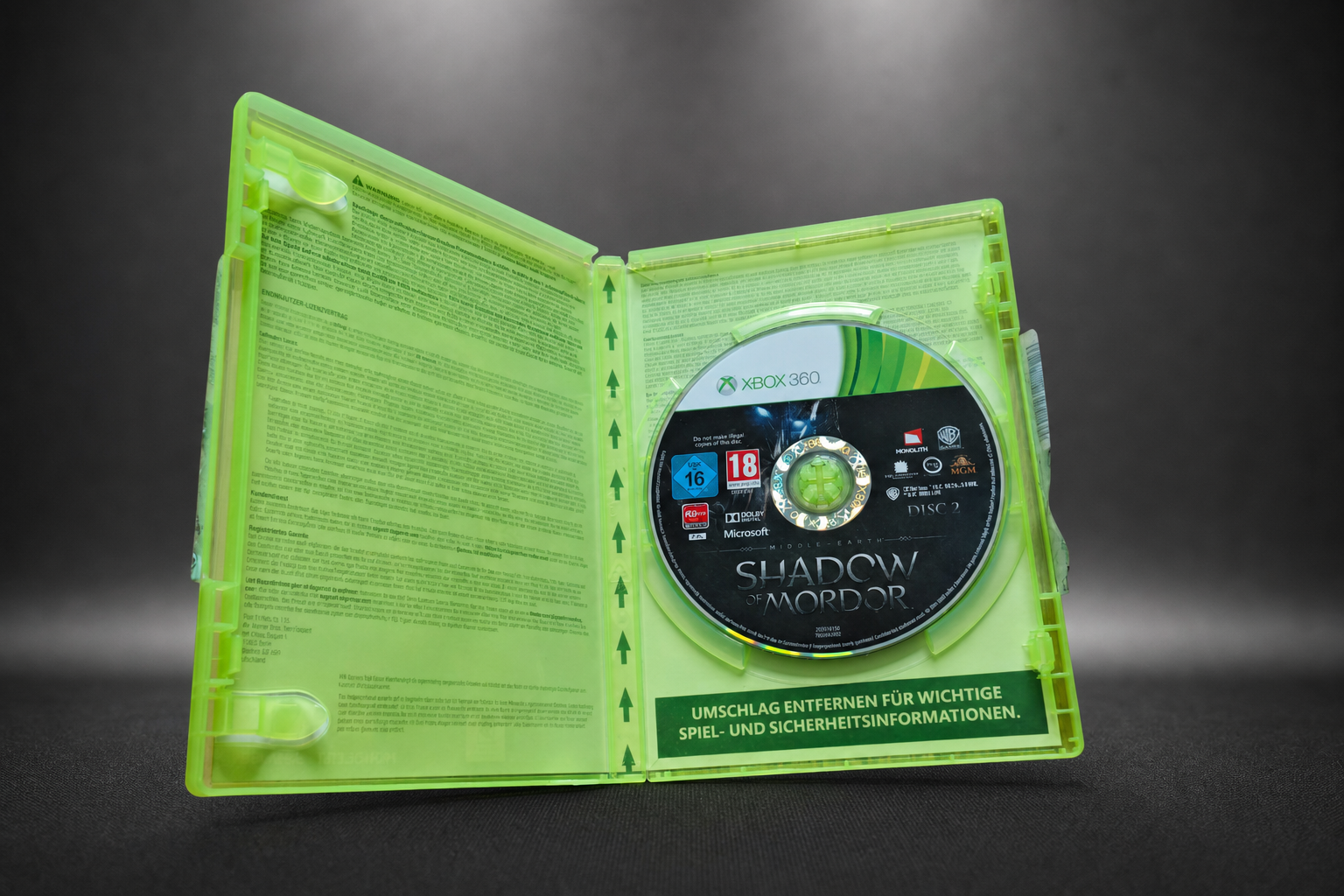 Mittelerde Mordors Schatten Xbox 360 – Disc
