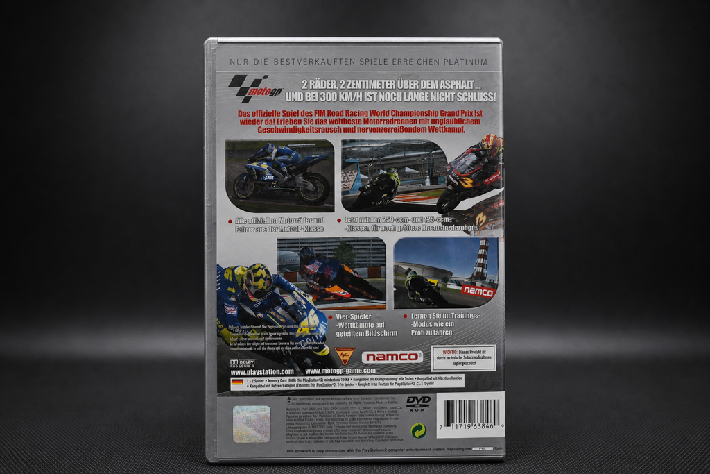 MotoGP 4 PS2 Platinum – Rückseite