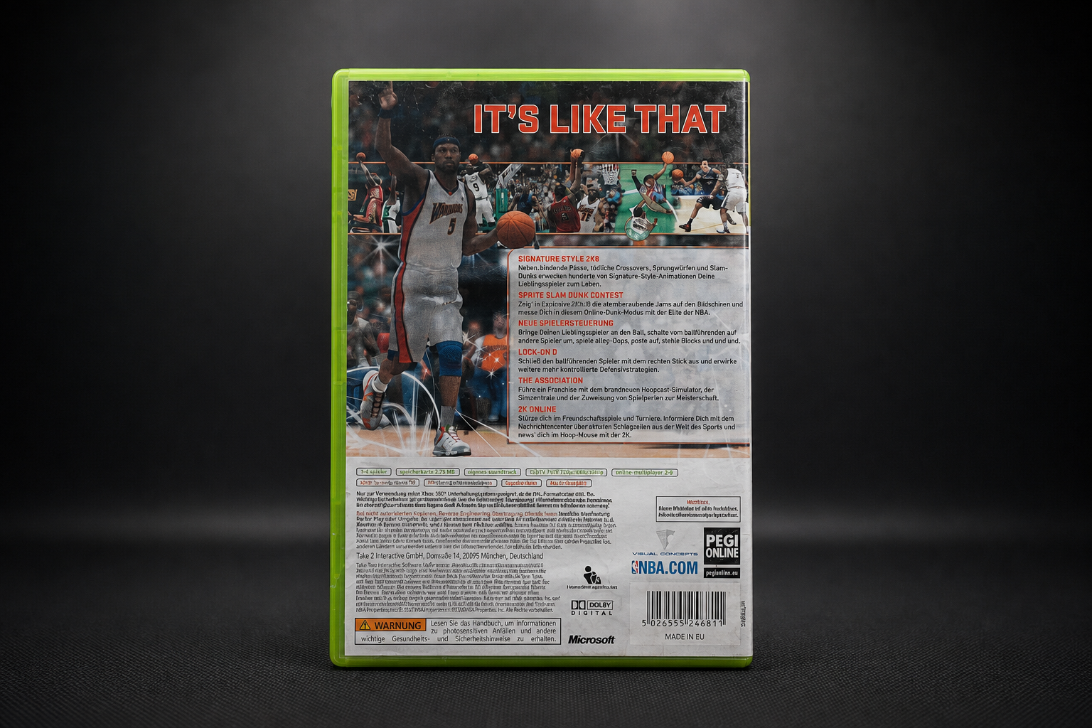 NBA 2K8 Xbox 360 – Rückseite