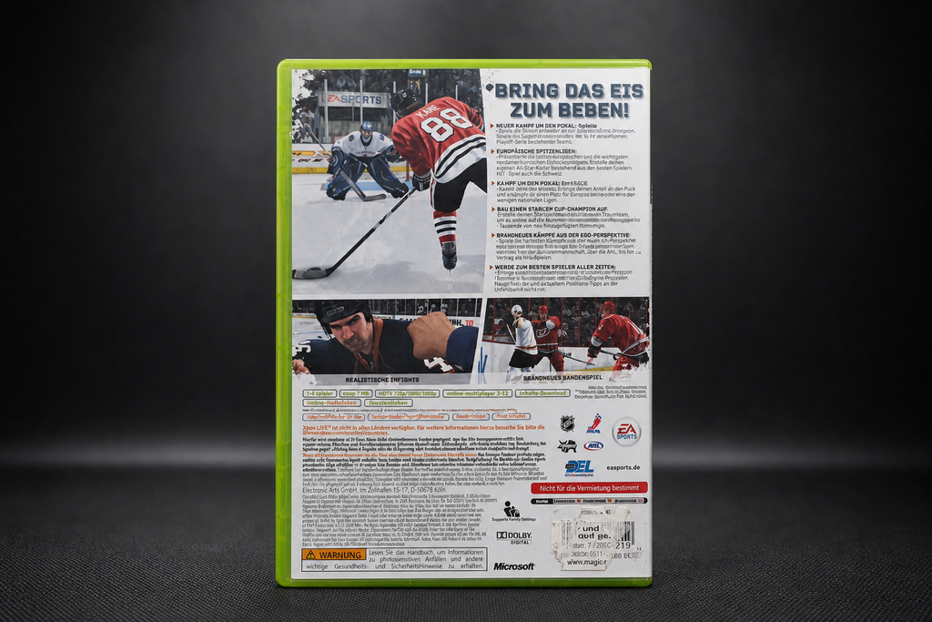 NHL 10 Xbox 360 – Rückseite