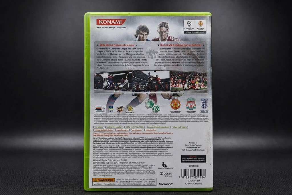 PES 2010 Pro Evolution Soccer Xbox 360 Classics – Rückseite