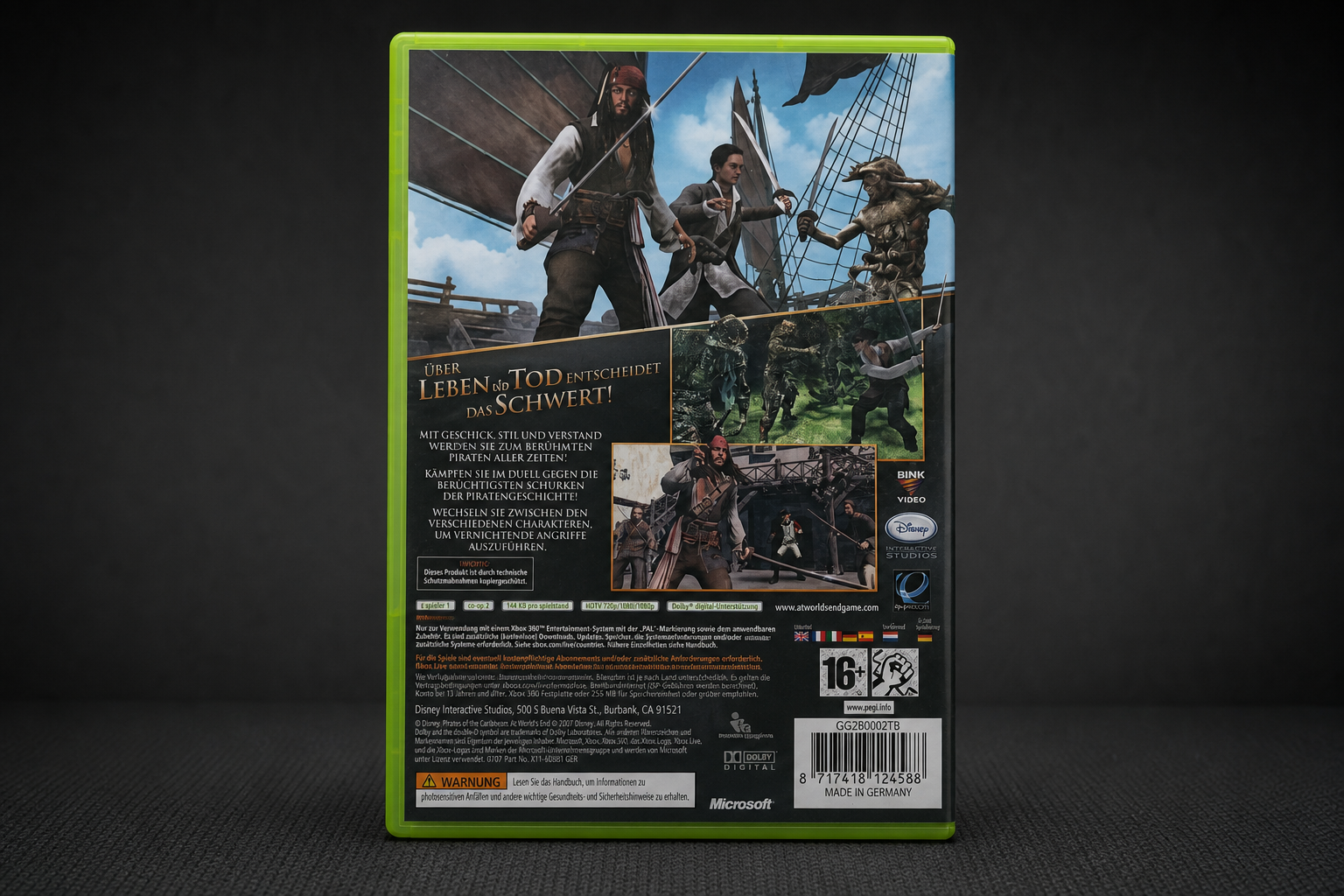 Pirates of the Caribbean Am Ende der Welt Xbox 360 – Rückseite