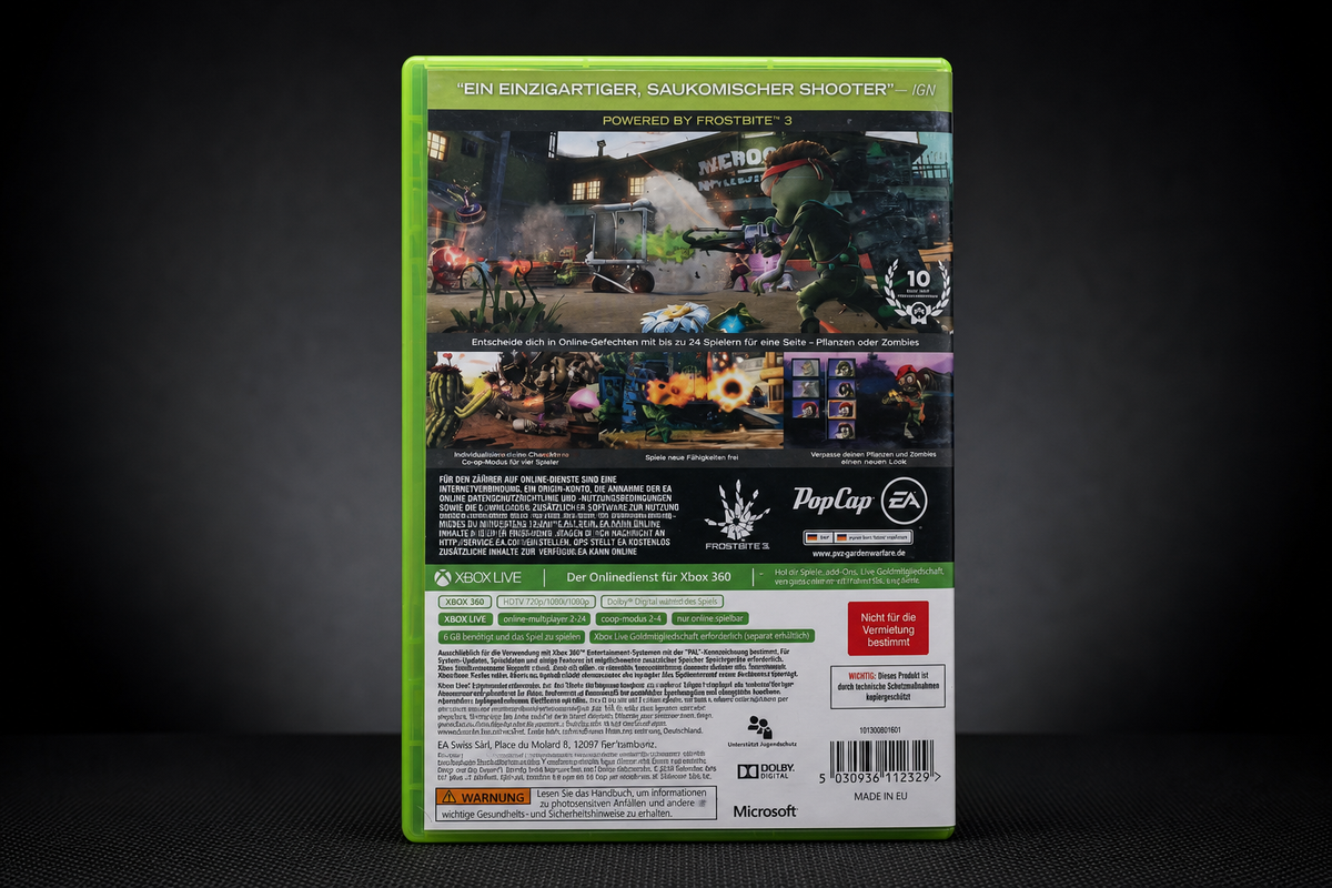 Plants vs. Zombies Garden Warfare Xbox 360 – Rückseite