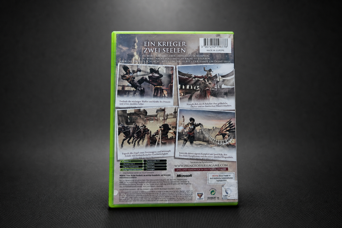 Prince of Persia The Two Thrones Xbox – Rückseite