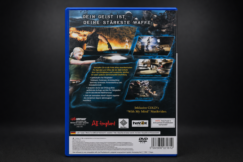 Psi-Ops The Mindgate Conspiracy PS2 – Rückseite