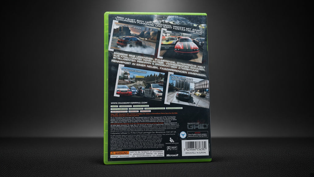 Race Driver GRID Xbox 360 – Rückseite