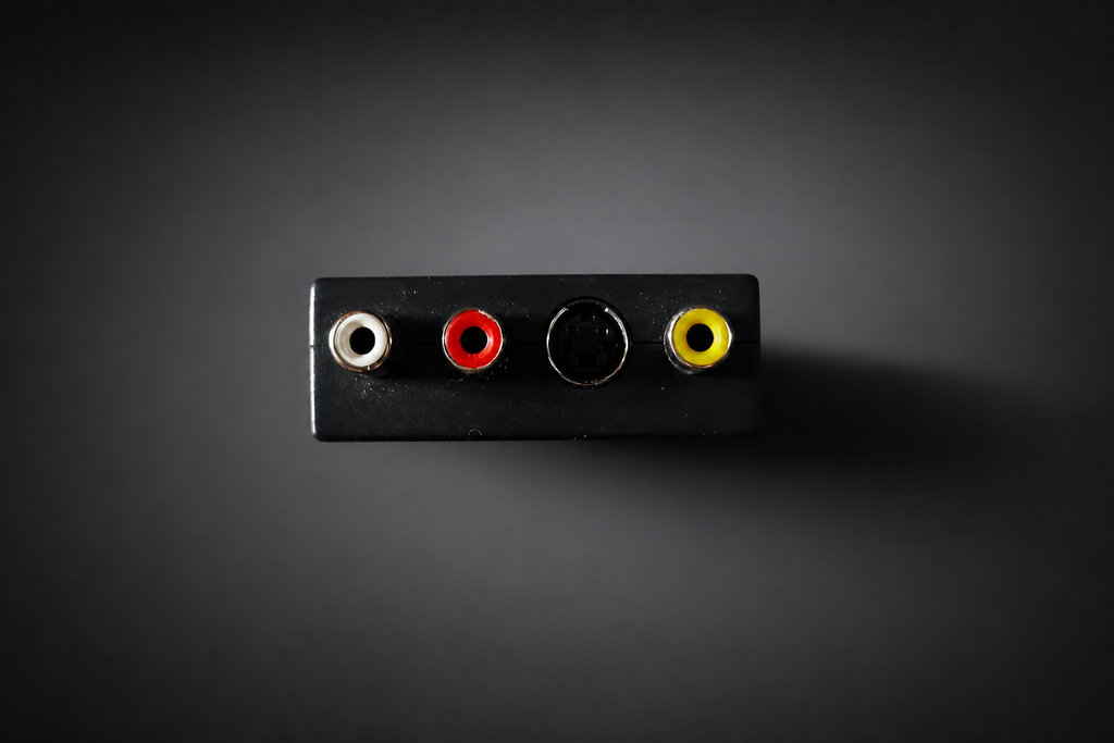 SCART Adapter – Cinch / S-Video auf SCART – Schwarz (Gebraucht) Nr.59