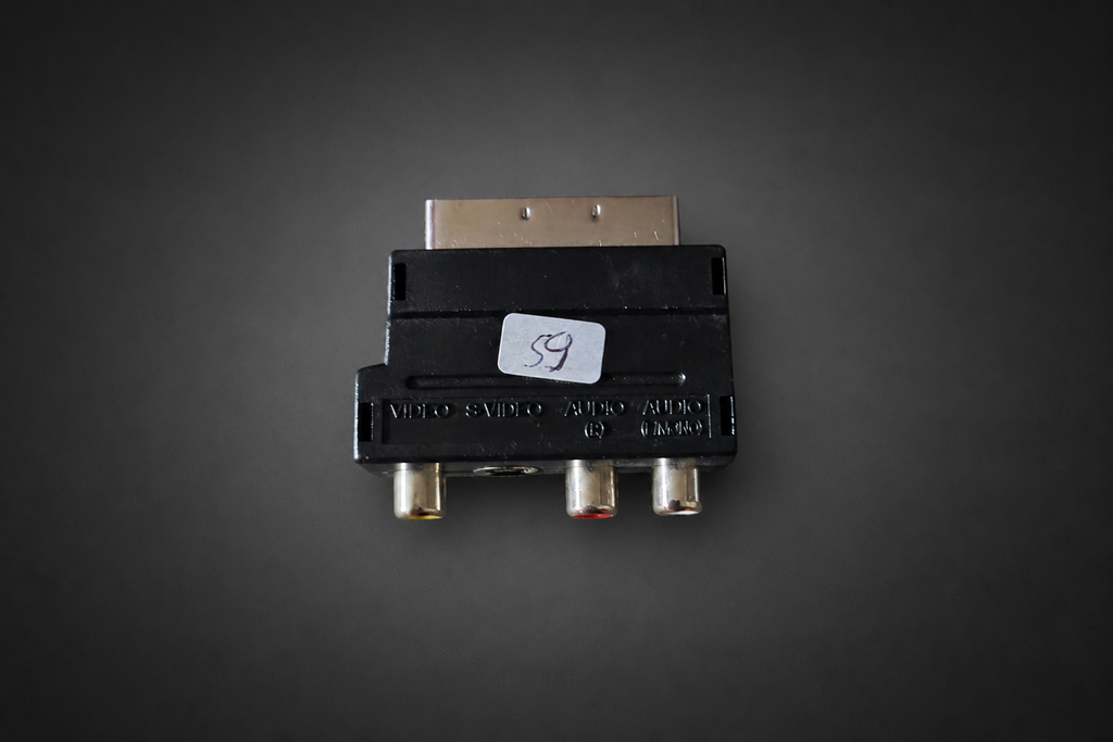 SCART Adapter – Cinch / S-Video auf SCART – Schwarz (Gebraucht) Nr.59