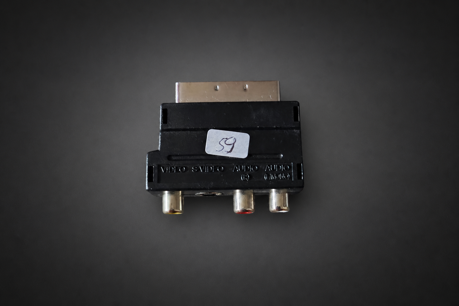 SCART Adapter – Cinch / S-Video auf SCART – Schwarz (Gebraucht) Nr.59
