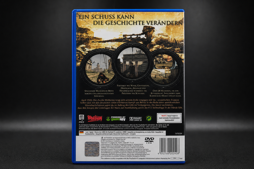 Sniper Elite PS2 – Rückseite