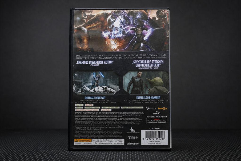 Star Wars The Force Unleashed II Xbox 360 – Rückseite