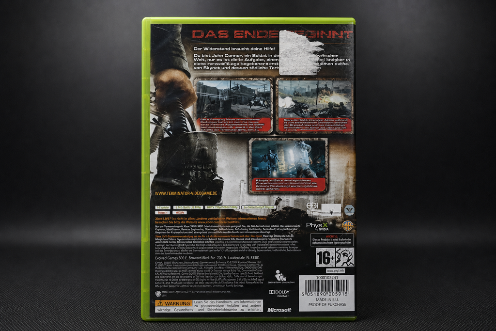 Terminator Die Erlösung Xbox 360 – Rückseite