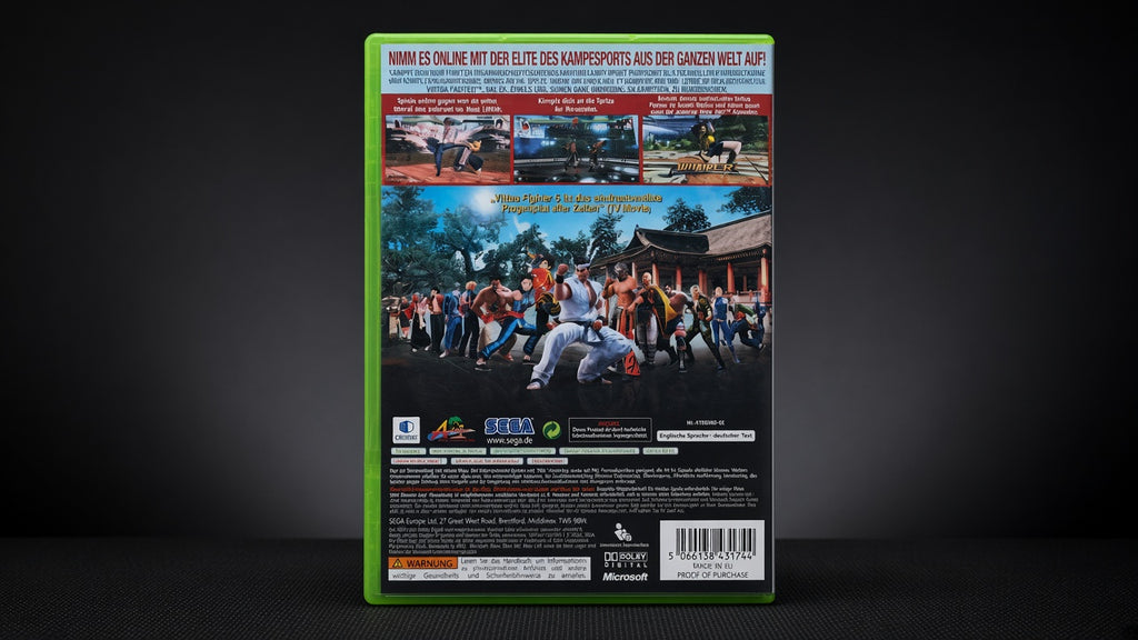 Virtua Fighter 5 Xbox 360 – Rückseite