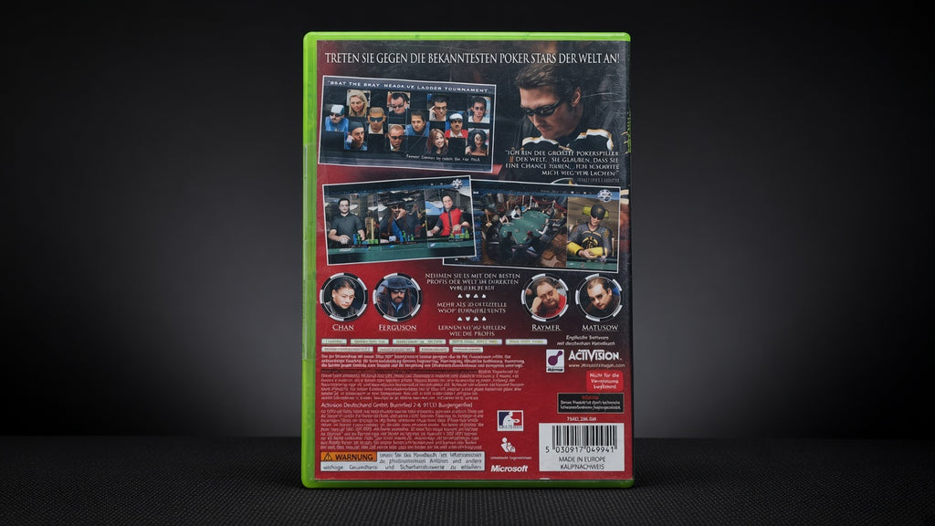 World Series of Poker 2008 Battle for the Bracelets Xbox 360 – Rückseite