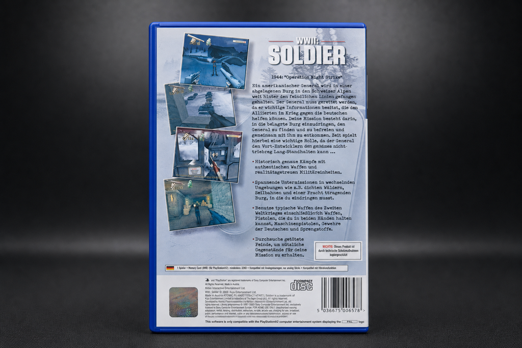 WWII Soldier PS2 – Rückseite