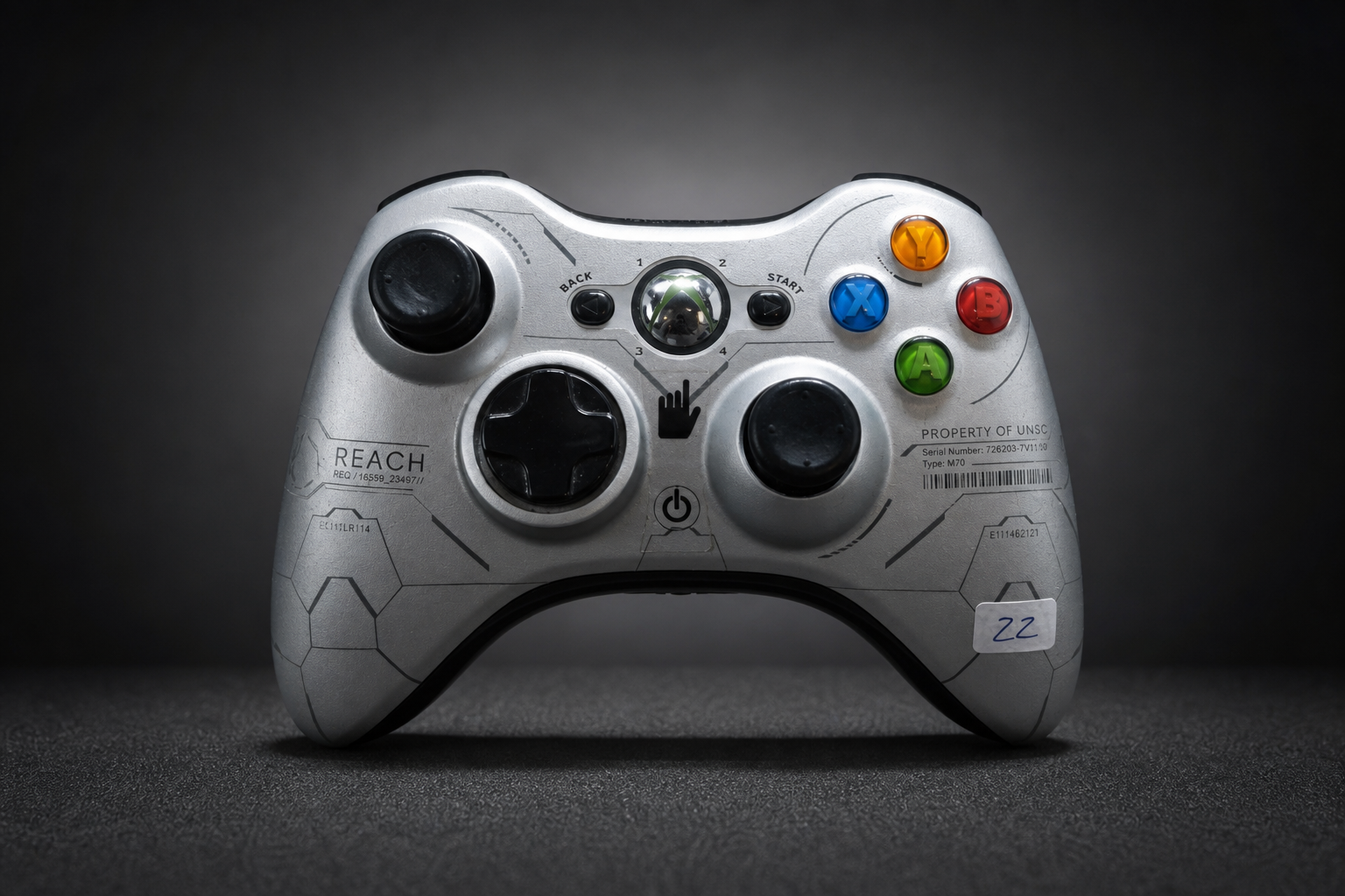 Xbox 360 Wireless Controller – Halo: Reach Limited Edition – Silber (Gebraucht) Nr.22
