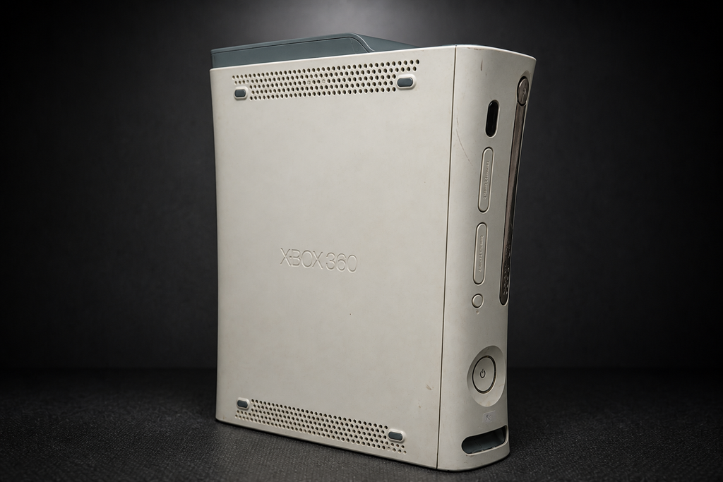 Xbox 360 Fat Weiß – Seitenansicht