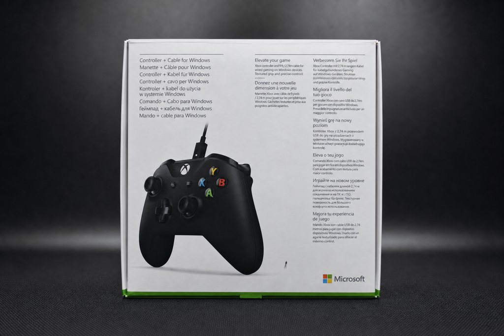 Xbox One Wireless Controller Schwarz – Box Rückseite