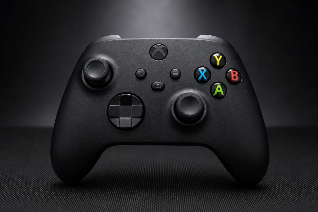 Xbox Wireless Controller Carbon Black – Vorderseite Detail
