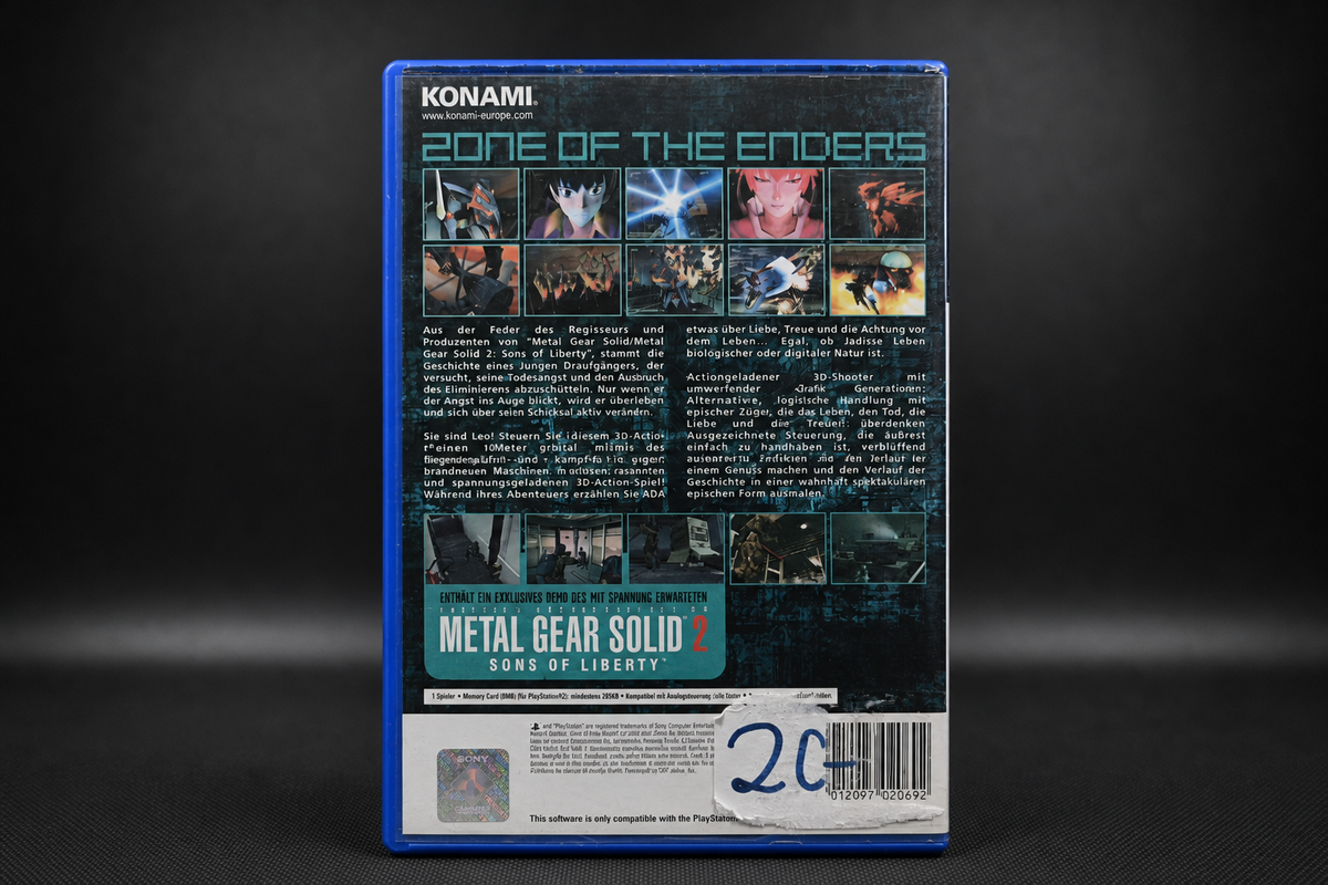 Zone of the Enders PS2 – Rückseite